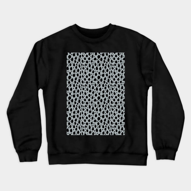 Grey and black Spot Dalmatian Pattern Crewneck Sweatshirt by Juliewdesigns